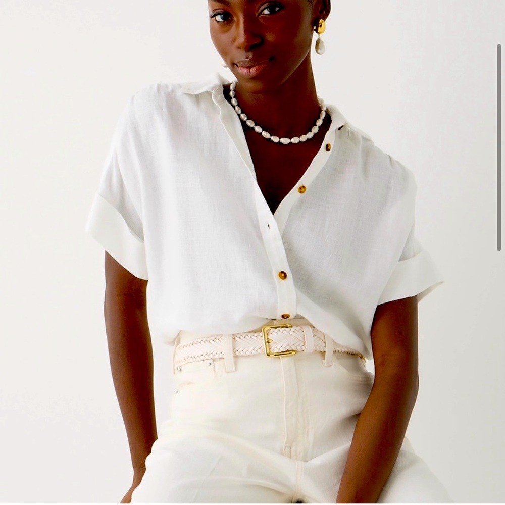 J.Crew Relaxed-fit Baird McNutt Irish Linen
Shirt in White